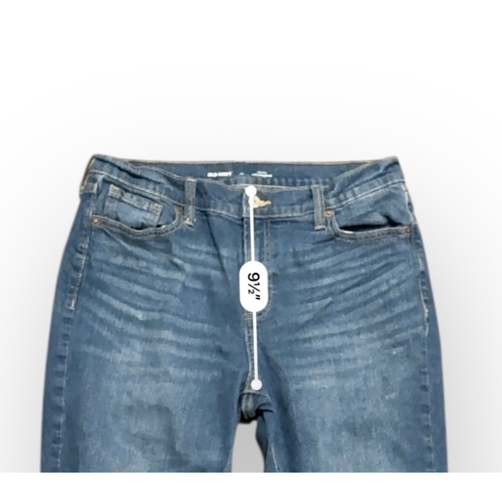 Old Navy Womens Mid-Rise Boyfriend Straight Ripped Jeans Sz 10 Med Wash​​ - Picture 5 of 8